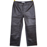 Black leather pants on a white background